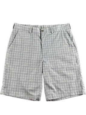 Men's Gray Plaid Casual Shorts